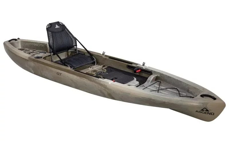 Ascend 12T Sit-On-Top Kayak - Stable Recreational Fishing Kayak - Geartrailusa