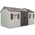 Lifetime 15 ft x 8 ft Outdoor Storage Shed - Large Resin Garden Shed - Geartrailusa