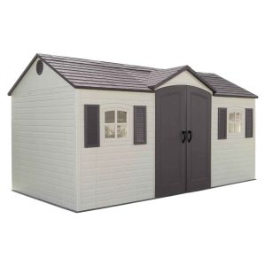 Lifetime 15 ft x 8 ft Outdoor Storage Shed - Large Resin Garden Shed