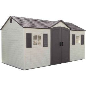 Lifetime 15 ft x 8 ft Outdoor Storage Shed - Large Resin Garden Shed