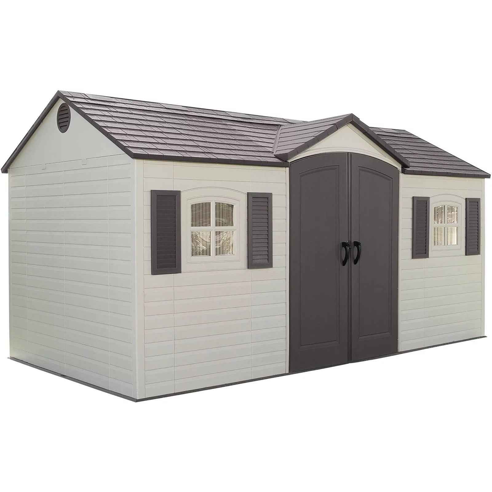 Lifetime 15 ft x 8 ft Outdoor Storage Shed - Large Resin Garden Shed